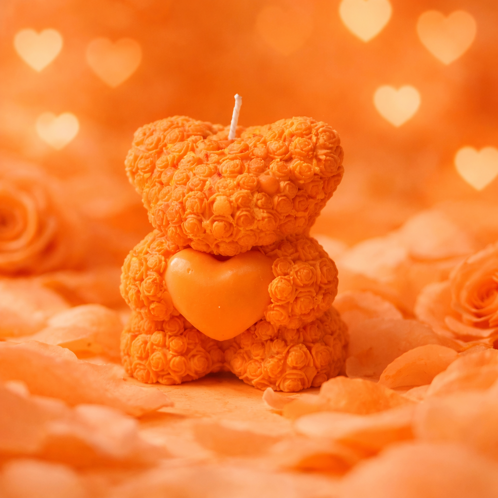 Bougie nounours cœur