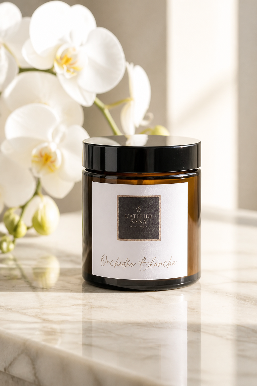 Bougie Orchidée Blanche