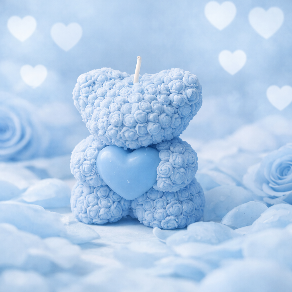 Bougie nounours cœur