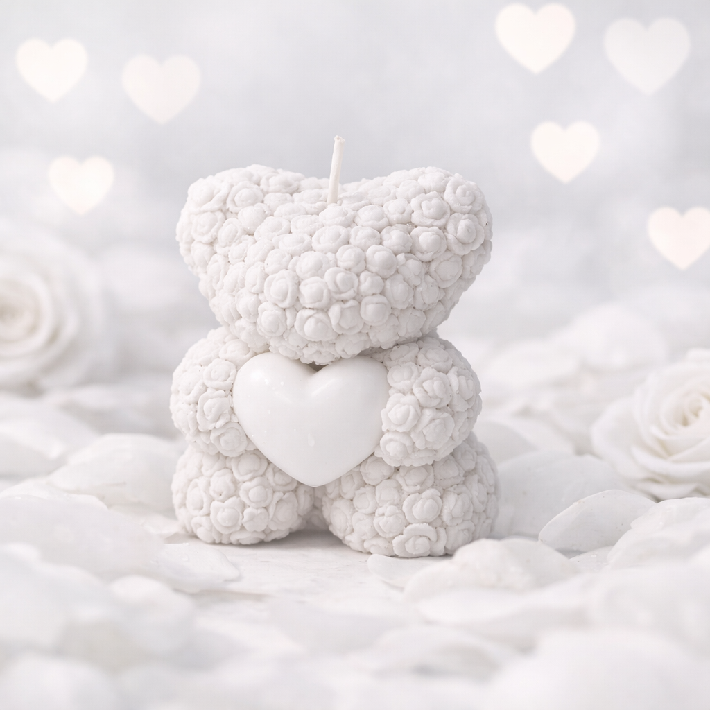 Bougie nounours cœur