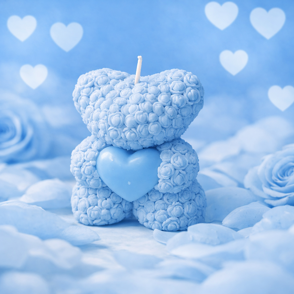 Bougie nounours cœur