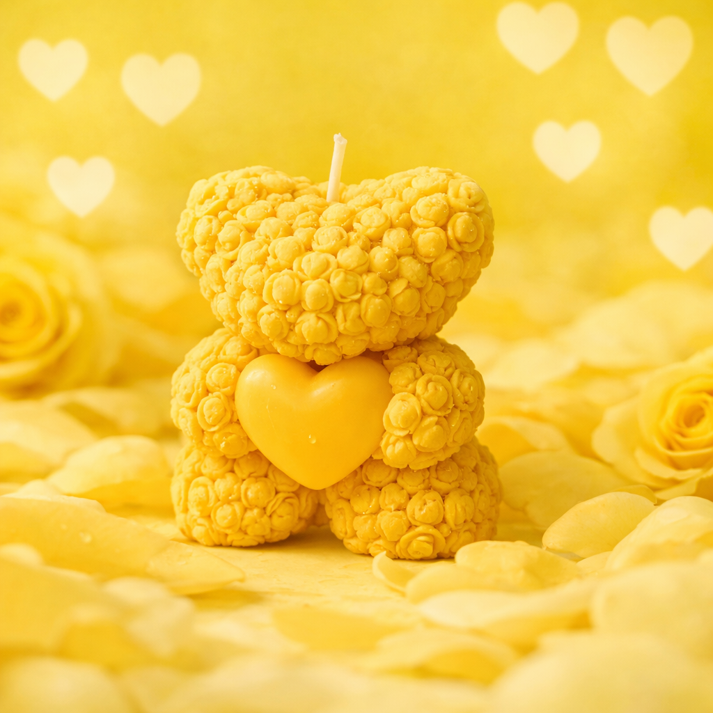 Bougie nounours cœur