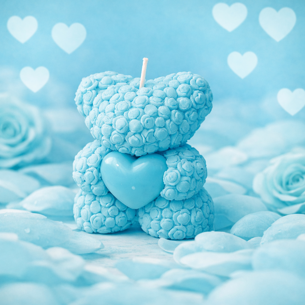 Bougie nounours cœur