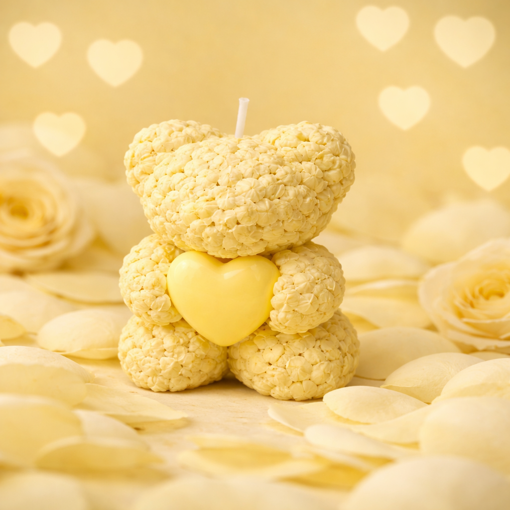 Bougie nounours cœur