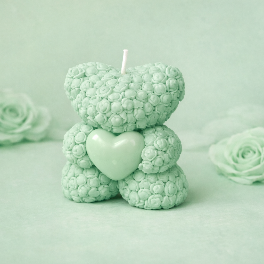 Bougie nounours cœur